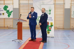 Rozpoczęcie uroczystości; przybyłych Gości powitał gospodarz, burmistrz gminy Brwinów Arkadiusz Kosiński - były prezes SGZM Mazovia